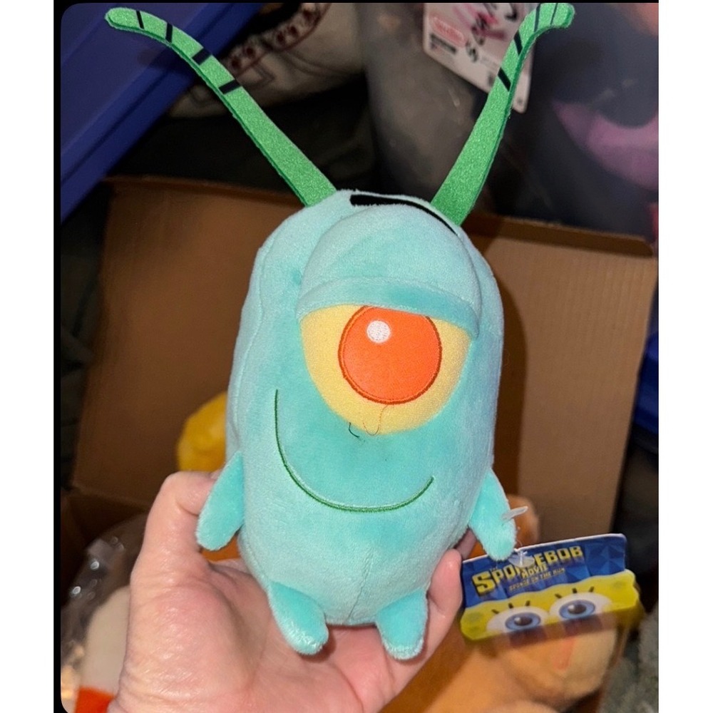 Plankton Plush Toy Spongebob Squarepants Movie Teal‎ Green Stuffed Animal